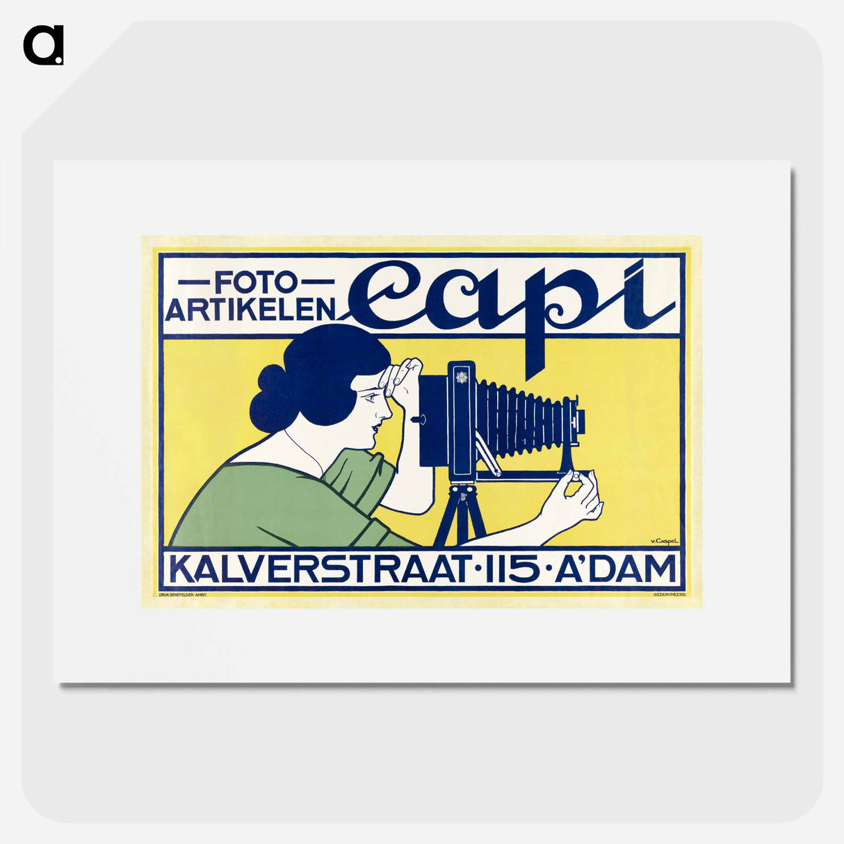 Fotoartikelen Capi; Kalverstraat 115 Amsterdam by Johann Georg van Caspel - ヨハン ヘオルフ ファン カスペル Poster.