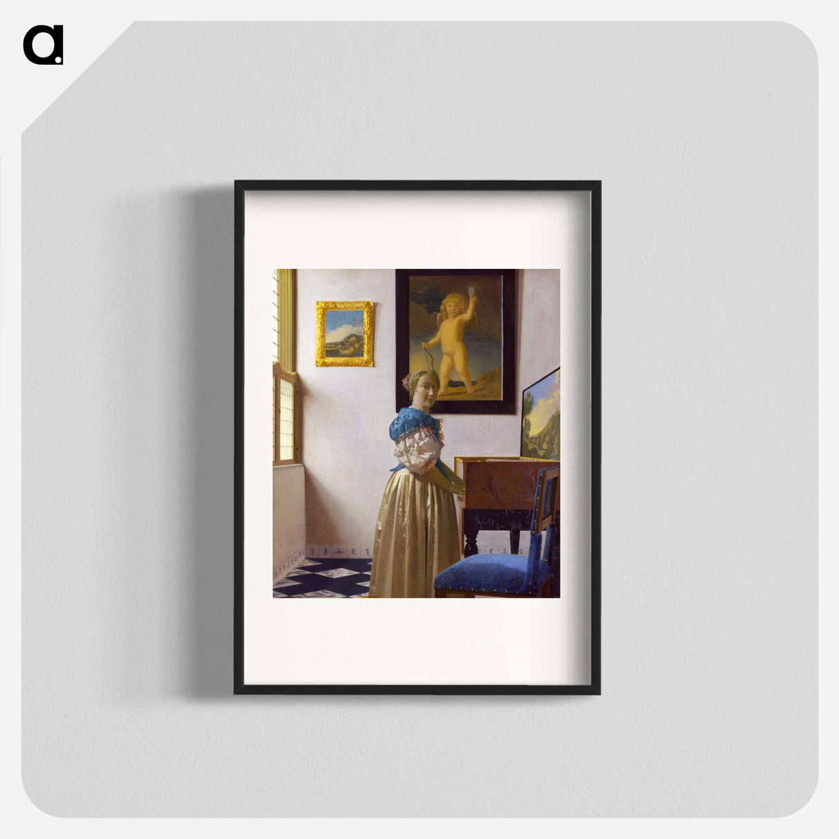 Lady Standing at a Virginal - Johannes Vermeer Poster.