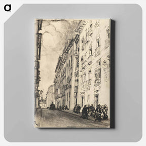 アートパネル-The Street of Cervantés and Lope de Vega, Madrid
 - ジョセフ ペネル Canvas.