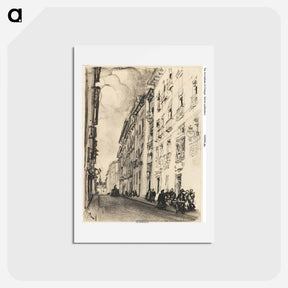 アートポストカード-The Street of Cervantés and Lope de Vega, Madrid
 - ジョセフ ペネル Postcard.