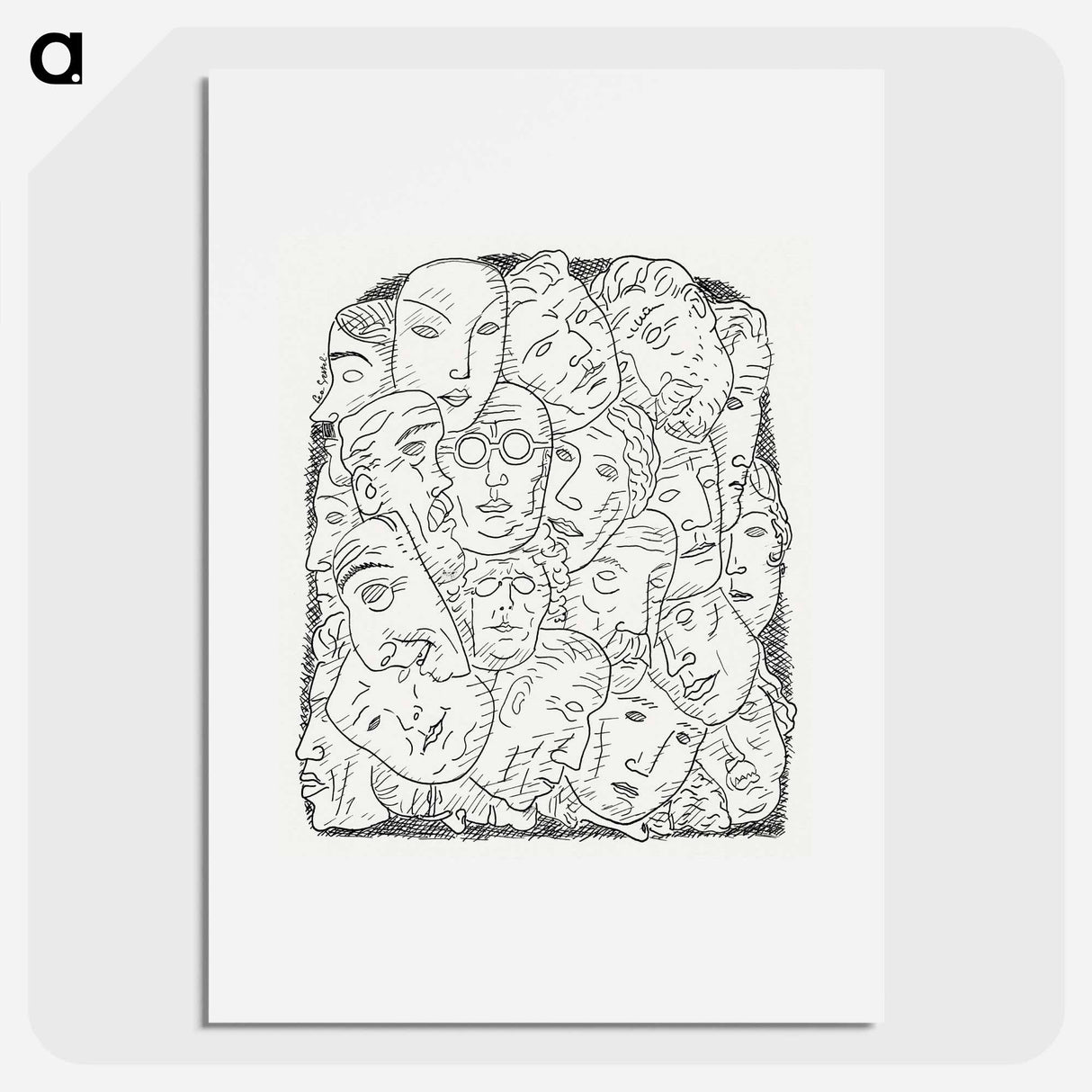 Maskers - Leo Gerstel Poster.