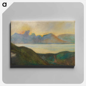 アートパネル-Oberitalienischer Gebirgssee - レッサー ユリィ Canvas.