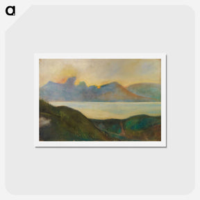 アートポストカード-Oberitalienischer Gebirgssee - レッサー ユリィ Postcard.