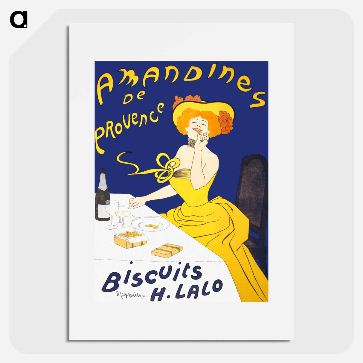 Woman eating almond cookies - Leonetto Cappiello Poster.