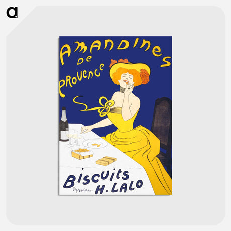 アートポストカード-Woman eating almond cookies - レオネット カピエッロ Postcard.