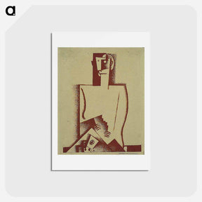 アートポストカード-The Cardplayer - ルイ マルクーシ Postcard.