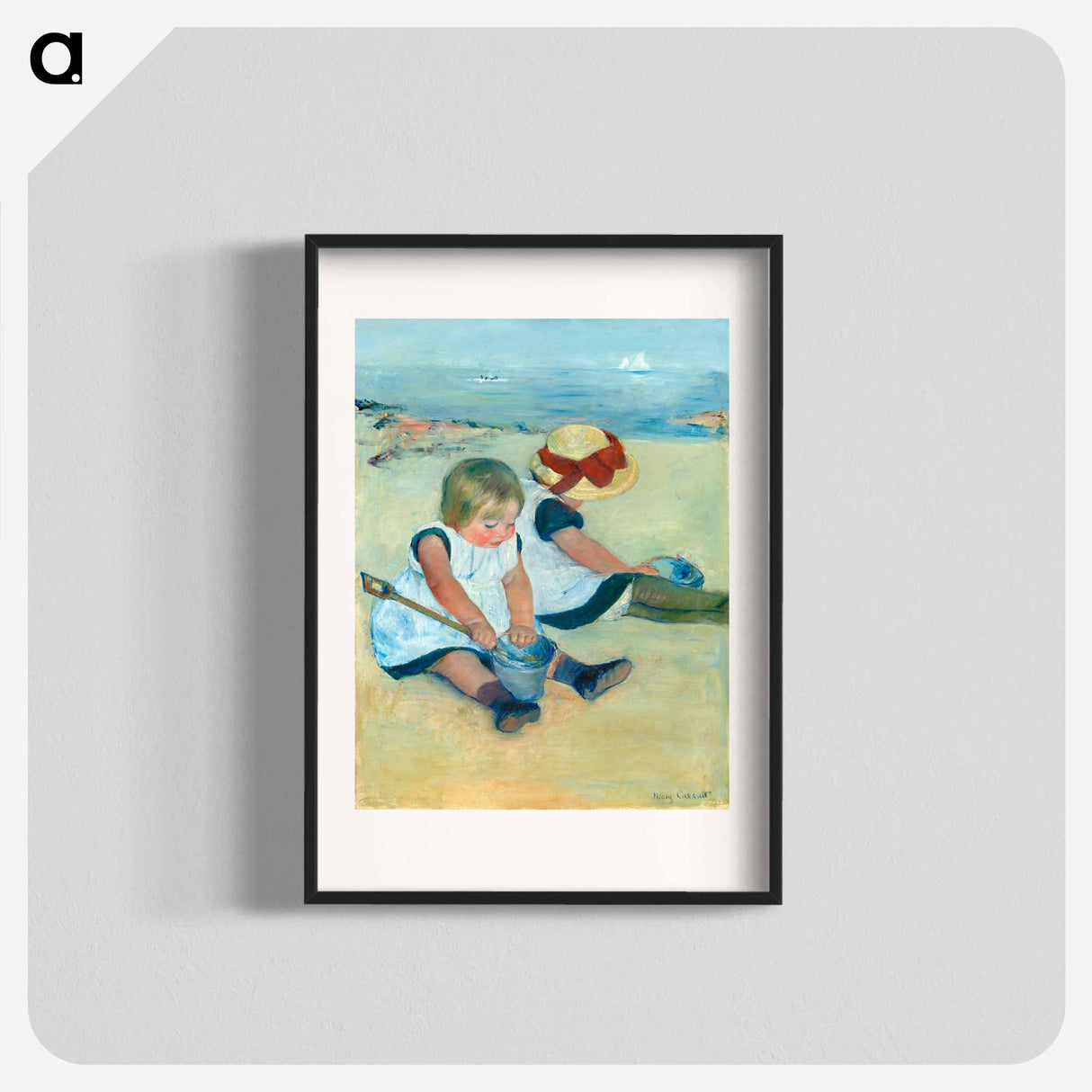 Children Playing on the Beach - メアリー カサット Poster.