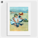 Children Playing on the Beach - Mary Cassatt Poster.