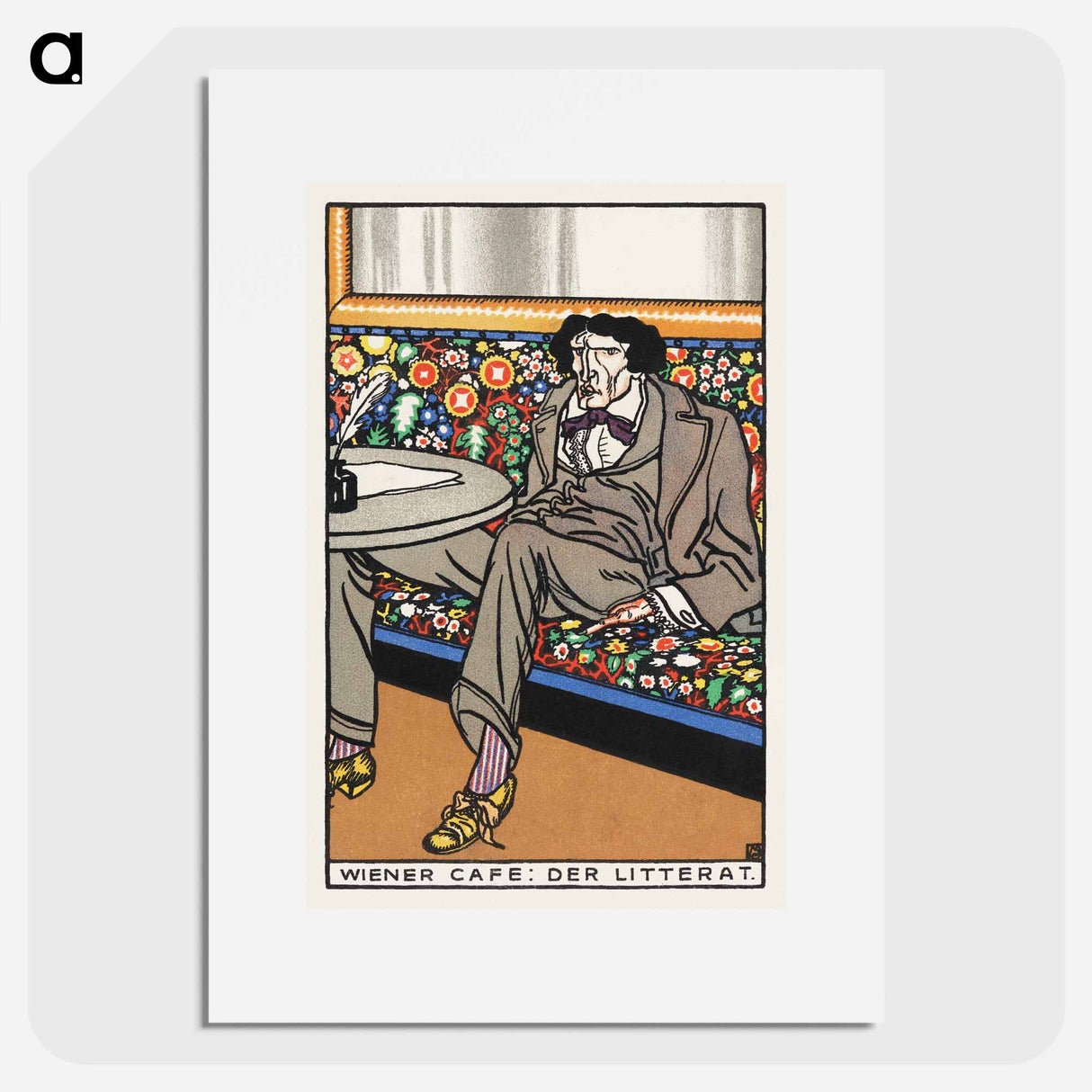 Viennese Café: The Man of Letters - Moritz Jung Poster.