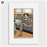 Viennese Café: The Man of Letters - Moritz Jung Poster.