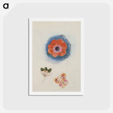 アートポストカード-Etude de fleurs - オディロン ルドン Postcard.