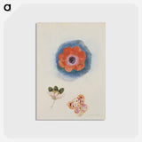 アートポストカード-Etude de fleurs - オディロン ルドン Postcard.