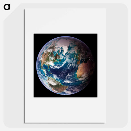 アートポスター-Blue Marble West
 - 地球 Poster.