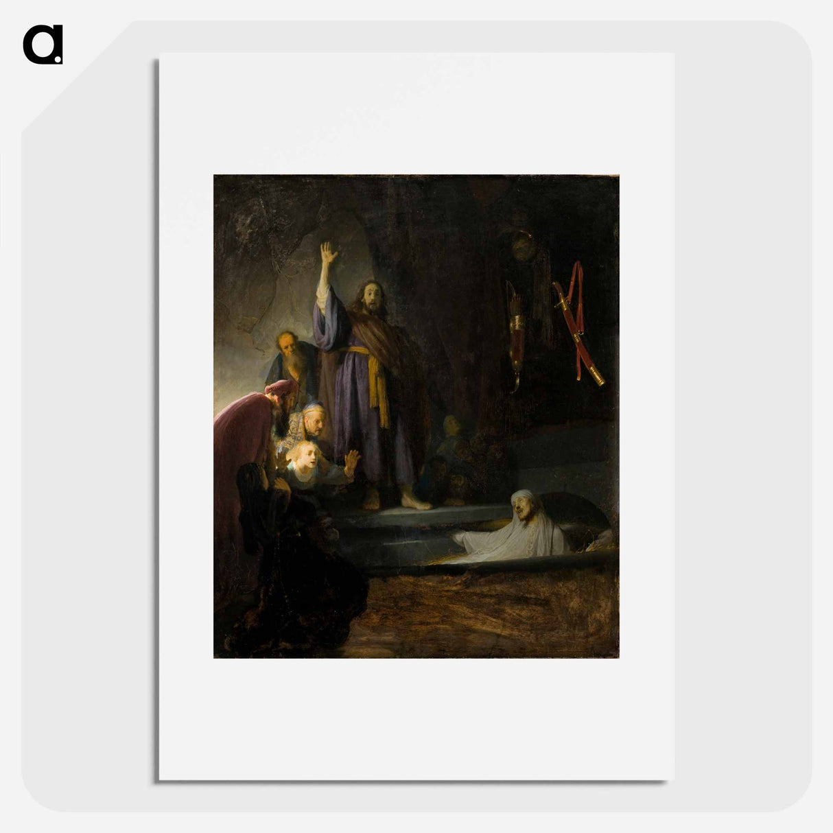 Raising of Lazarus - Rembrandt van Rijn Poster.