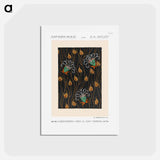 アートポストカード-Art Deco Flower Pattern
 - サマルカンデ Postcard.