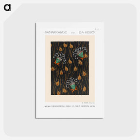 アートポストカード-Art Deco Flower Pattern
 - サマルカンデ Postcard.