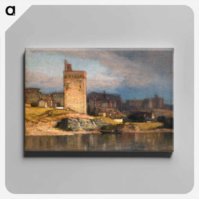 アートパネル-Old Tower at Avignon - サミュエル コールマン Canvas.