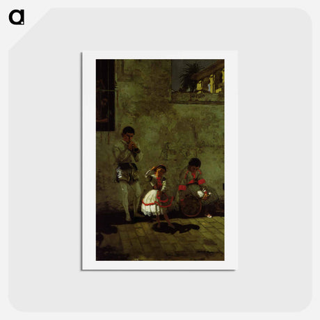 アートポストカード-A Street Scene in Sevilla - トーマス エイキンズ Postcard.