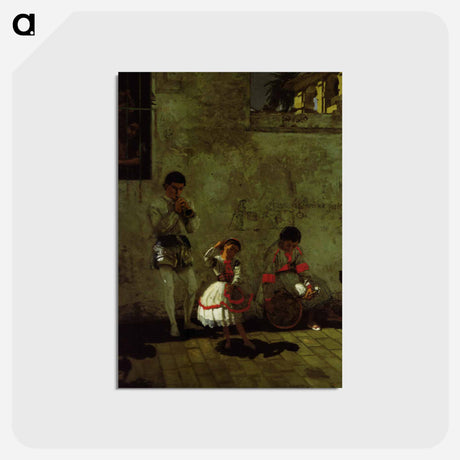 アートポストカード-A Street Scene in Sevilla - トーマス エイキンズ Postcard.