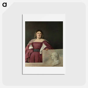 アートポストカード-Portrait of a Woman - ティツィアーノ ヴェチェッリオ Postcard.