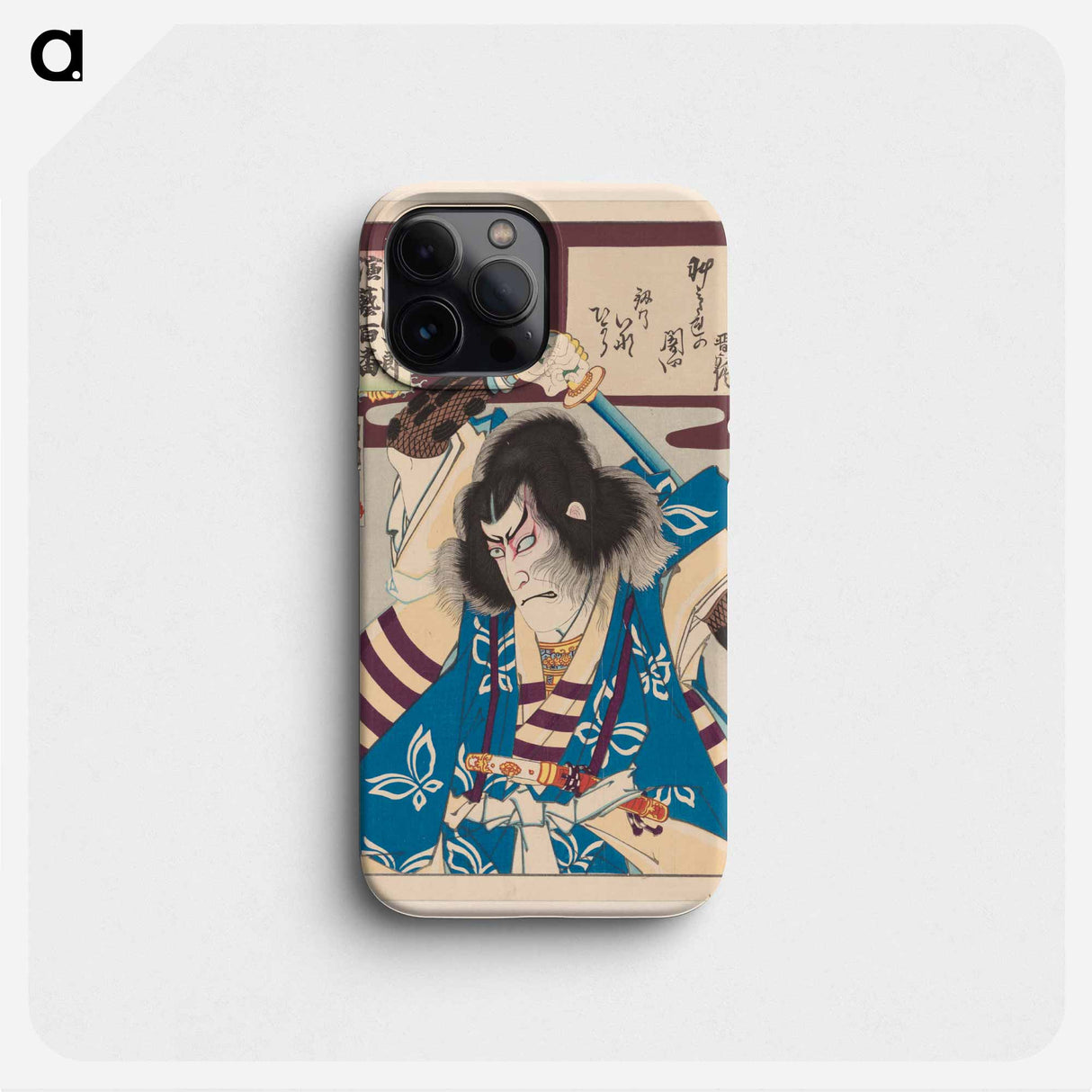 Ichikawa Danjuro IX as Soga no Goro - Toyohara Kunichika Phone Case.