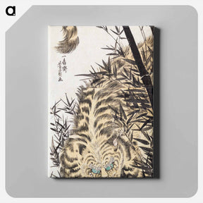 アートパネル-Tiger and Bamboo - 歌川よしかず Canvas.