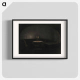 Interior Artificial light - Vilhelm Hammershøi Poster.