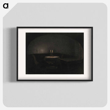 Interior Artificial light - ヴィルヘルム ハンマースホイ Poster.
