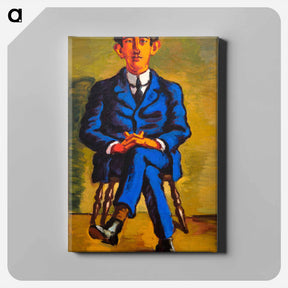 アートパネル-Portrait of the Poet Emil Bønnelycke - ヴィルヘルム ルンドストローム Canvas.