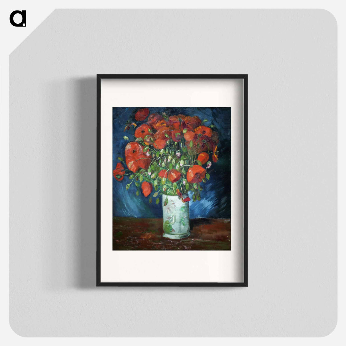 Vase with Poppies - ヴィンセント ヴァン ゴッホ Poster.