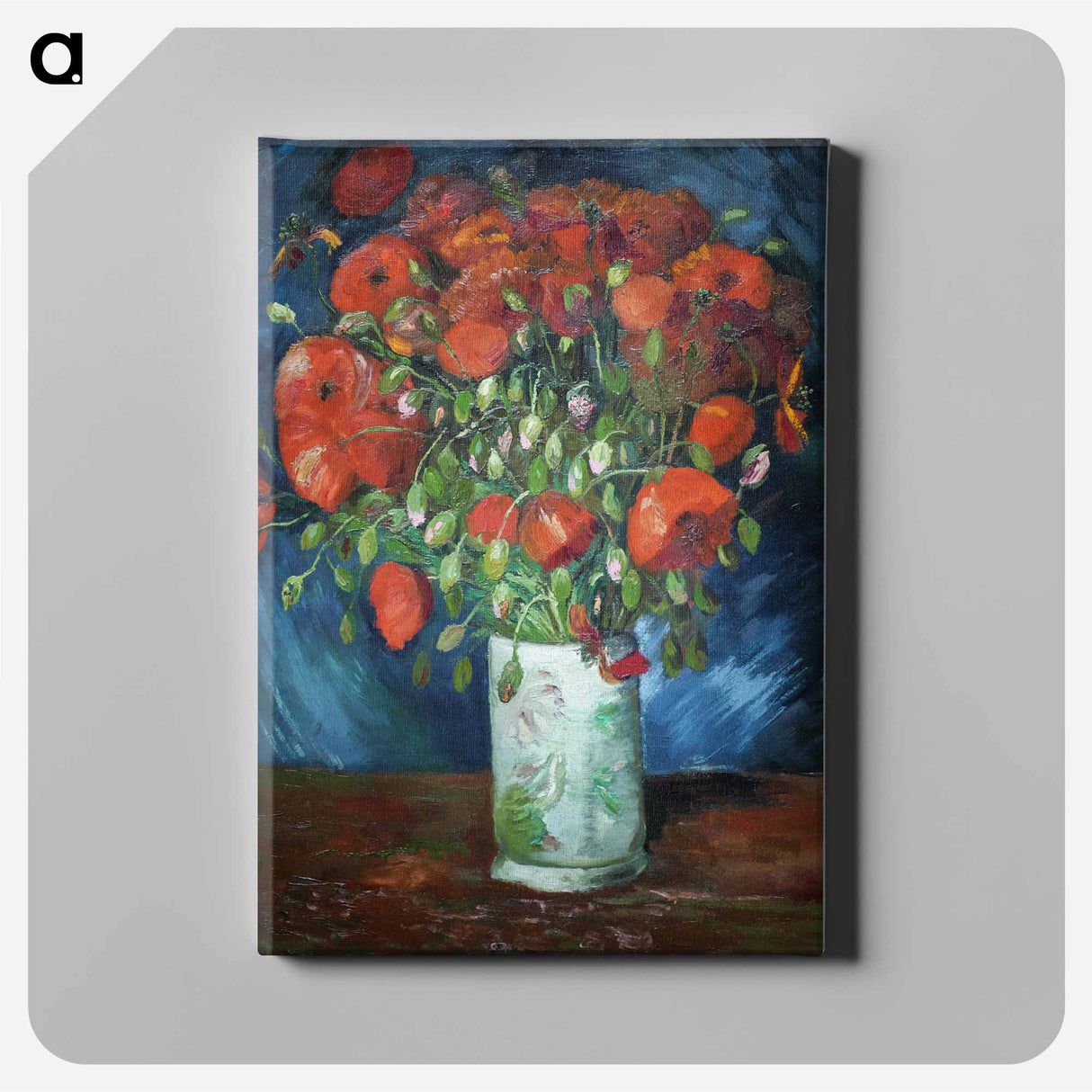 Vase with Poppies - フィンセント ファン ゴッホ Canvas.