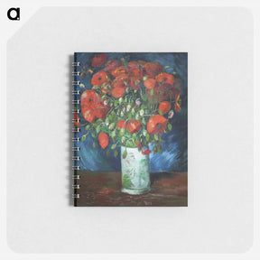 アートメモ帳-Vase with Poppies - フィンセント ファン ゴッホ Memo.