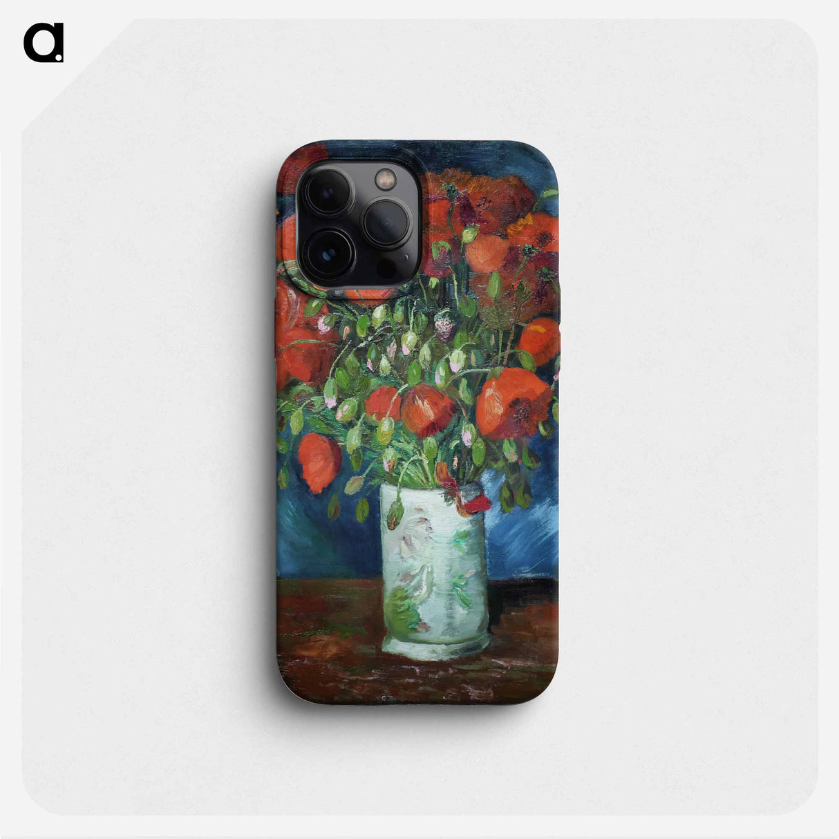 Vase with Poppies - Vincent van Gogh Phone Case.