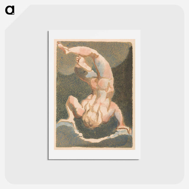 アートポストカード-The First Book of Urizen, Plate 14 - ウィリアム ブレイク Postcard.