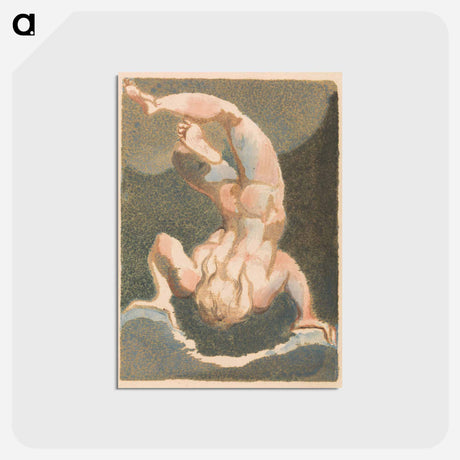 アートポストカード-The First Book of Urizen, Plate 14 - ウィリアム ブレイク Postcard.