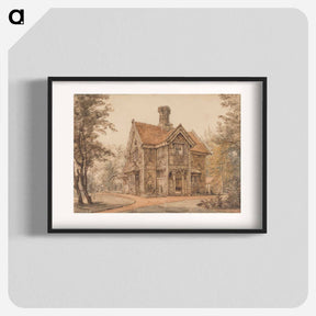 アートポスター-A Lodge at Cassiobury - ウィリアム ヘンリー ハント Poster.