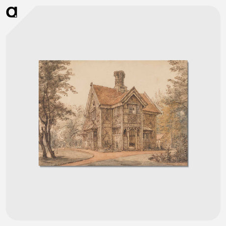 アートポストカード-A Lodge at Cassiobury - ウィリアム ヘンリー ハント Postcard.
