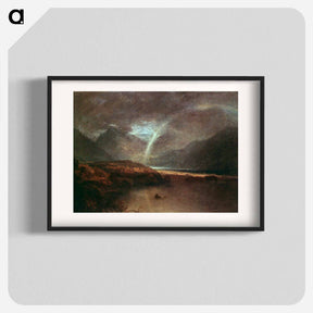 アートポスター-Buttermere Lake, with Part of Cromackwater, Cumberland, a Shower - ウィリアム ターナー Poster.