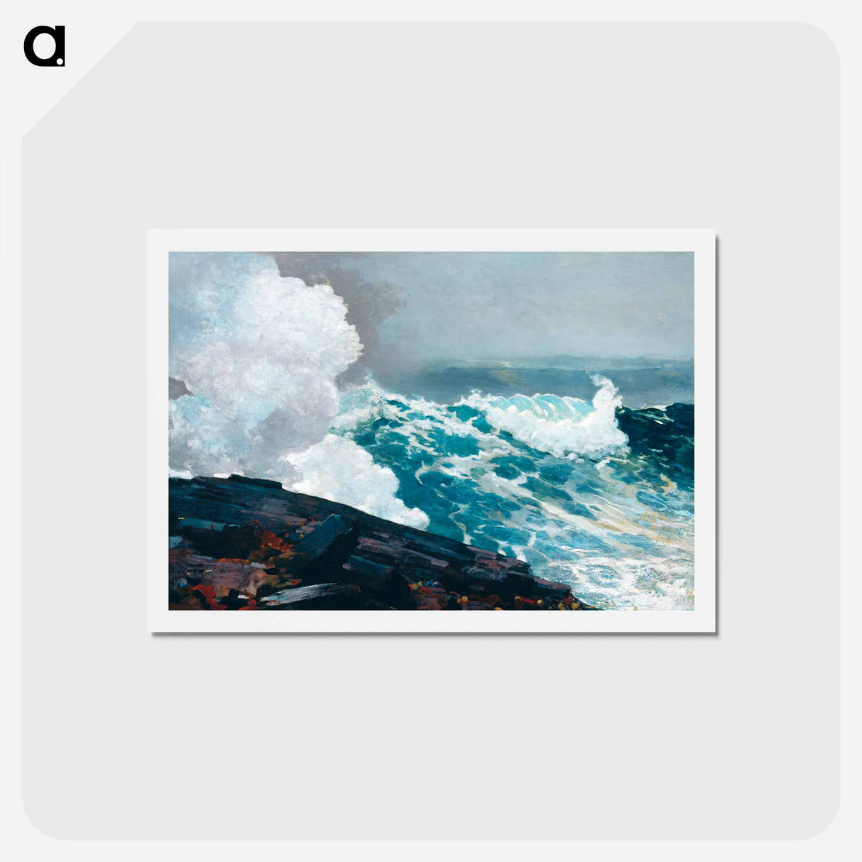 アートポストカード-Northeaster - ウィンスロー ホーマー Postcard.