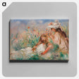 アートパネル-Girls in the Grass Arranging a Bouquet
 - バーンズ・コレクション Canvas.
