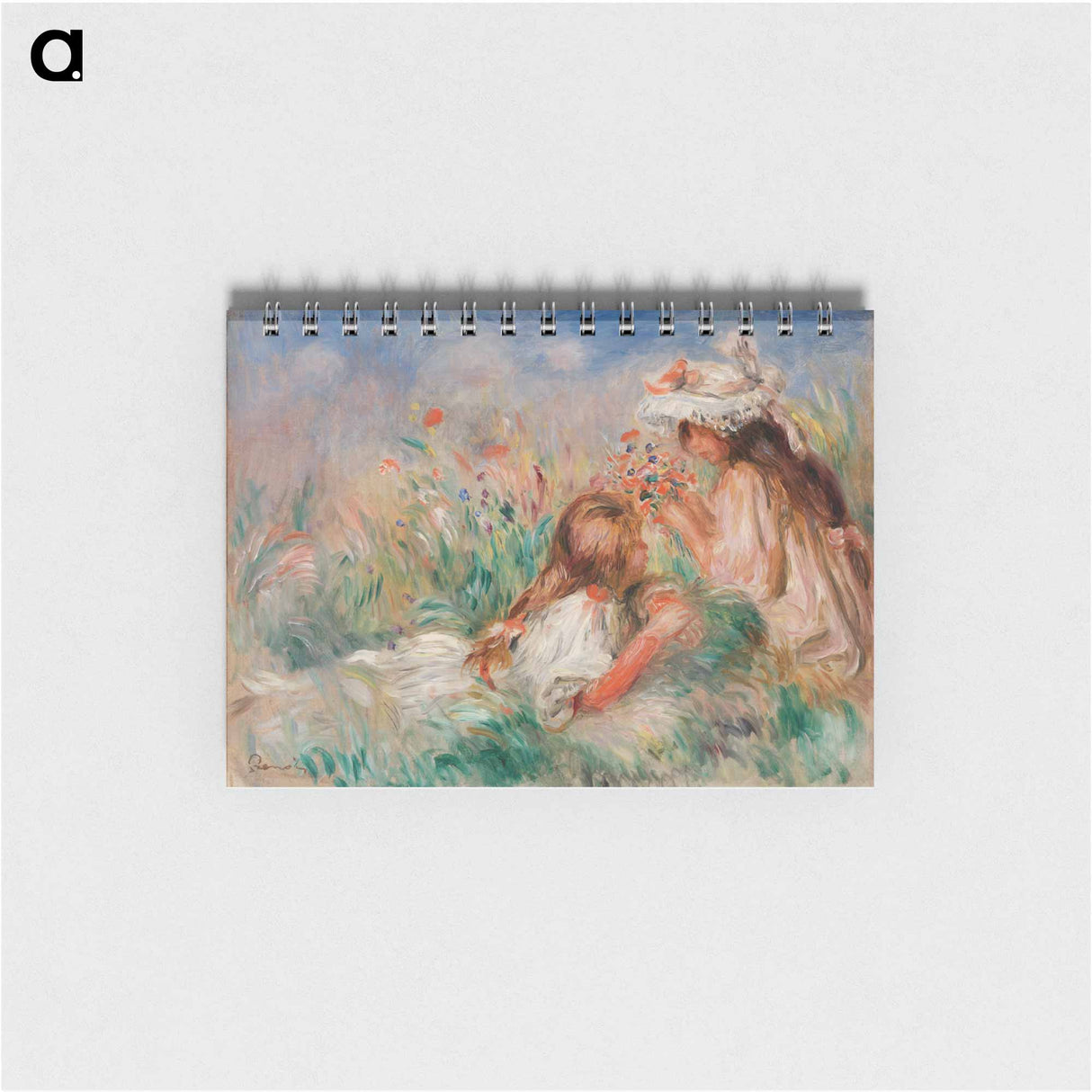 アートメモ帳-Girls in the Grass Arranging a Bouquet
 - バーンズ・コレクション Memo.