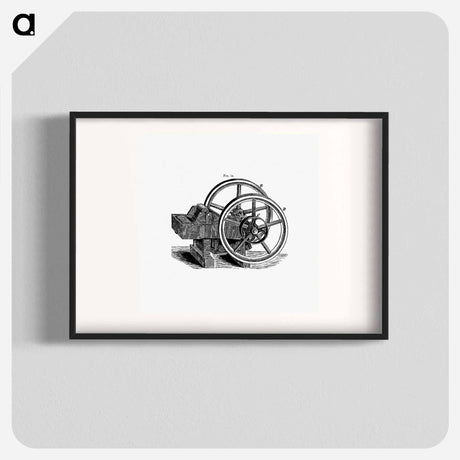 アートポスター-Lever Pattern with Wheels and Pulley
 - 大英図書館 Poster.