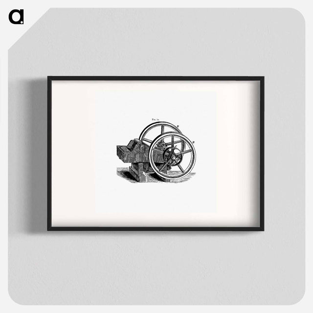アートポスター-Lever Pattern with Wheels and Pulley
 - 大英図書館 Poster.
