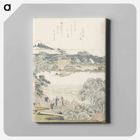 アートパネル-A comparison of Genroku poems and shells - 葛飾 北斎 Canvas.