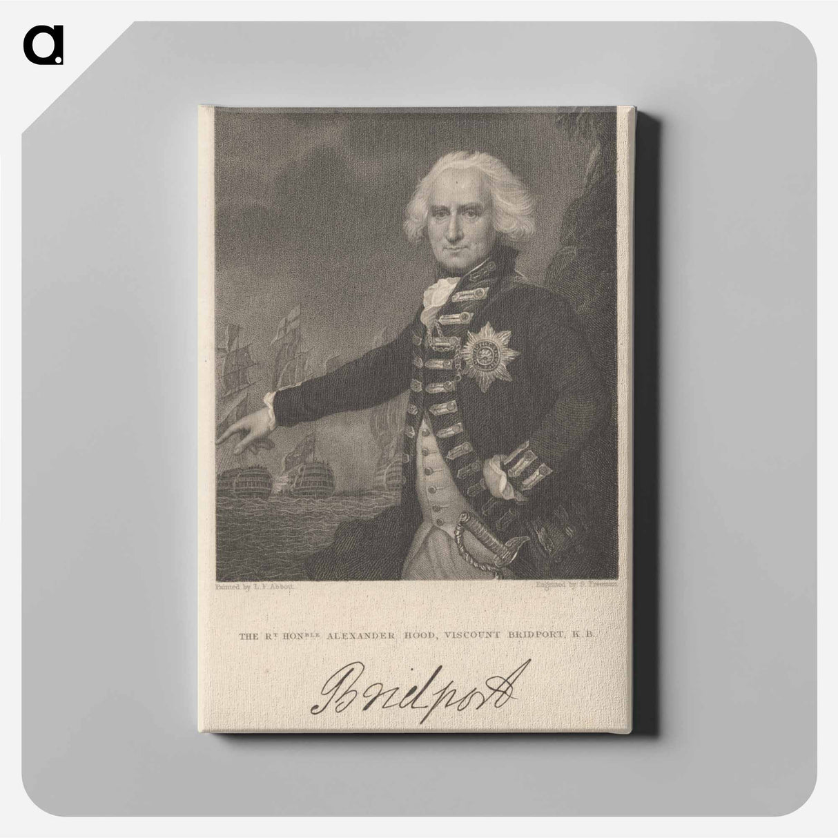 アートパネル-The Rt. Hon. Alexander Hood, Viscount Bridport, K.B.
 - イェール大学アートギャラリー Canvas.