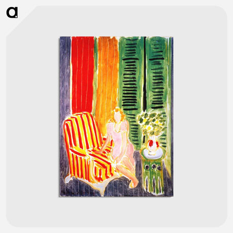 アートポストカード-Girl in Pink in An Interior - アンリ マティス Postcard.