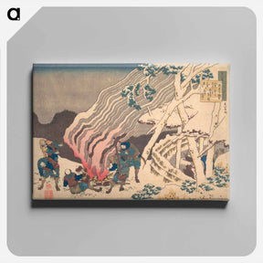 アートパネル-Hokusai's Poem - 葛飾 北斎 Canvas.
