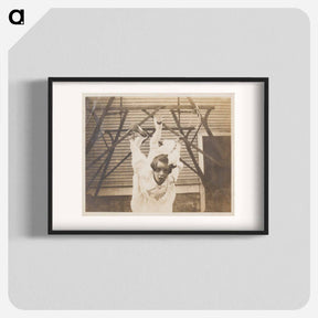 アートポスター-Girl with Large Bow in Hair Hanging from Junglegym
 - セントルイス美術館 Poster.