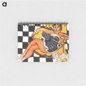 アートメモ帳-Dancer in Armchair (Checkerboard Pattern) - アンリ マティス Memo.