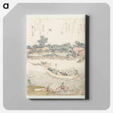A comparison of Genroku poems and shells - Katsushika Hokusai Canvas.